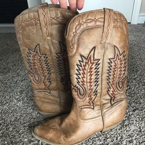 Beige Rancho cowgirl boots